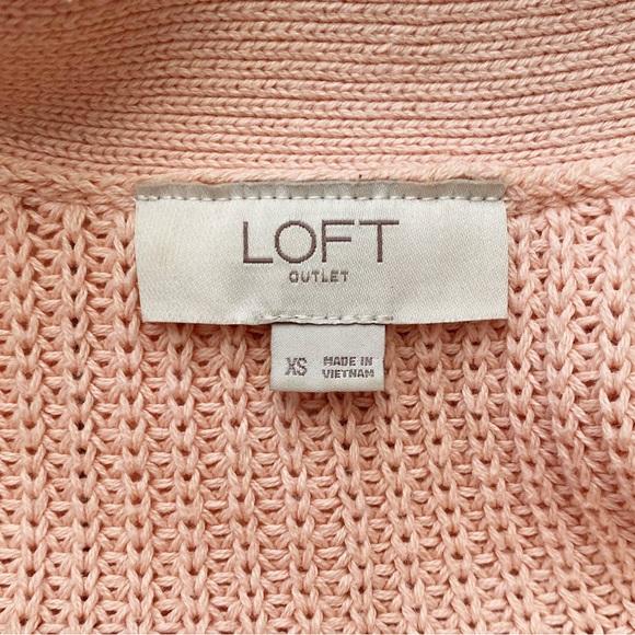 Loft Outlet pink button front sweater - Picture 5 of 6